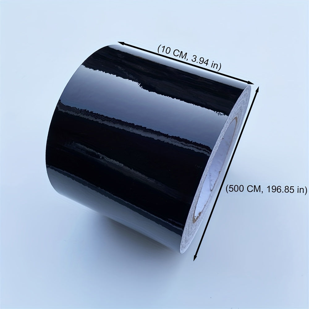 Tira de vinilo negro para moldura de ventana de coche 3/5/7/10cm con acabado cromado blackout