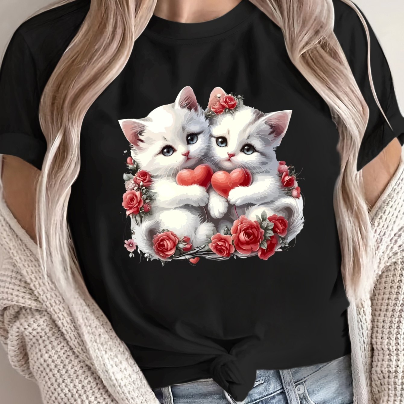 Women's Loose Large Size T-Shirt Casual Short Sleeve Breathable Fabric