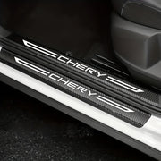 Car Interior Carbon Fiber Threshold Protection Stickers Set for Vehicles