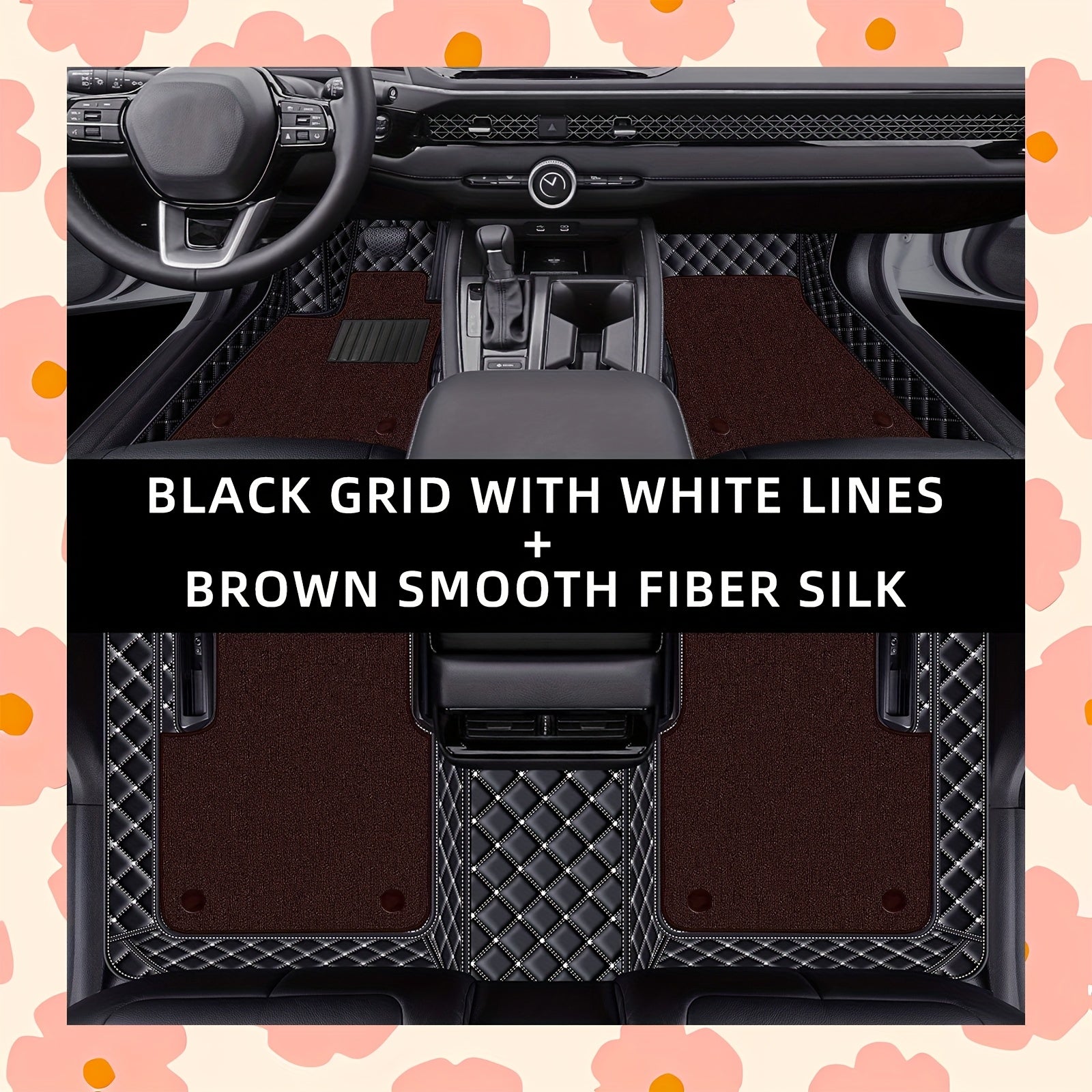 Автомобильные коврики на пол из двойного слоя из искусственной кожи с полной защитой для седана