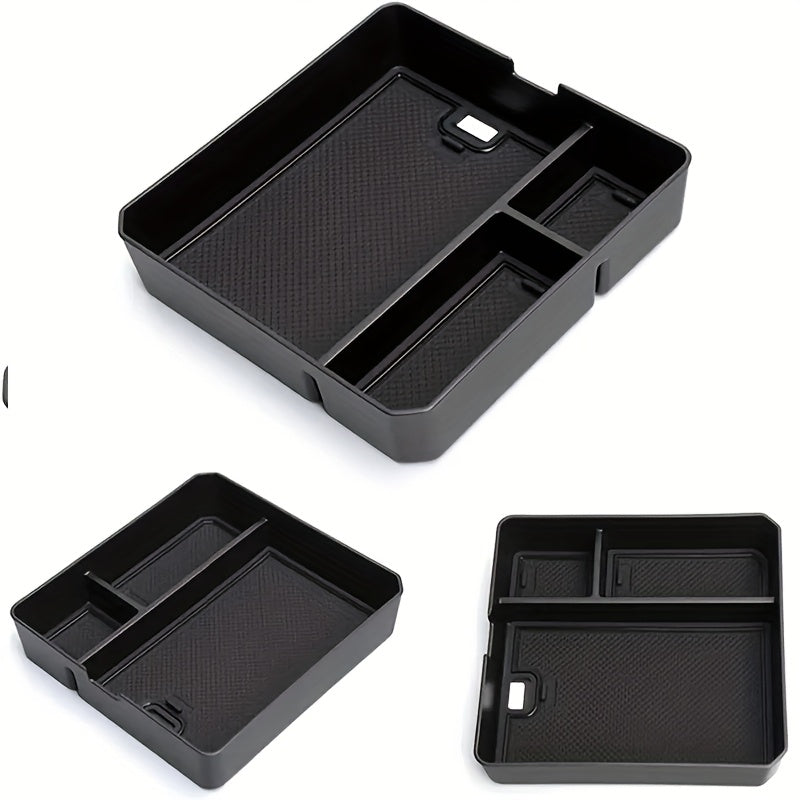 Car Storage Box Durable PC Material Central Console Organizer Spacious Compartments