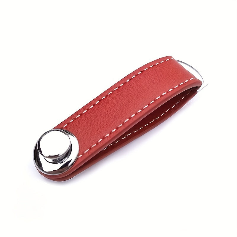 Leather Keychain Wallet with Chain and Key Ring for Housekeeper Pocket Organization