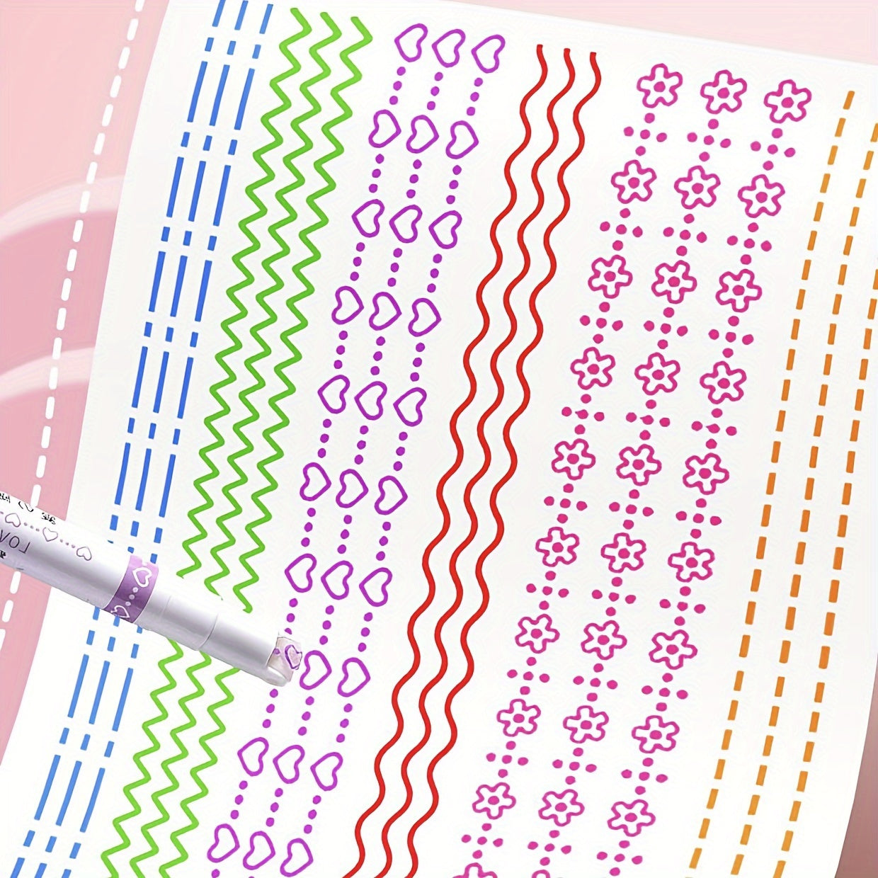 Набор из 6 цветных маркеров с закругленными кончиками, имеющих 6 различных цветов и форм, идеально подходит для записи заметок.