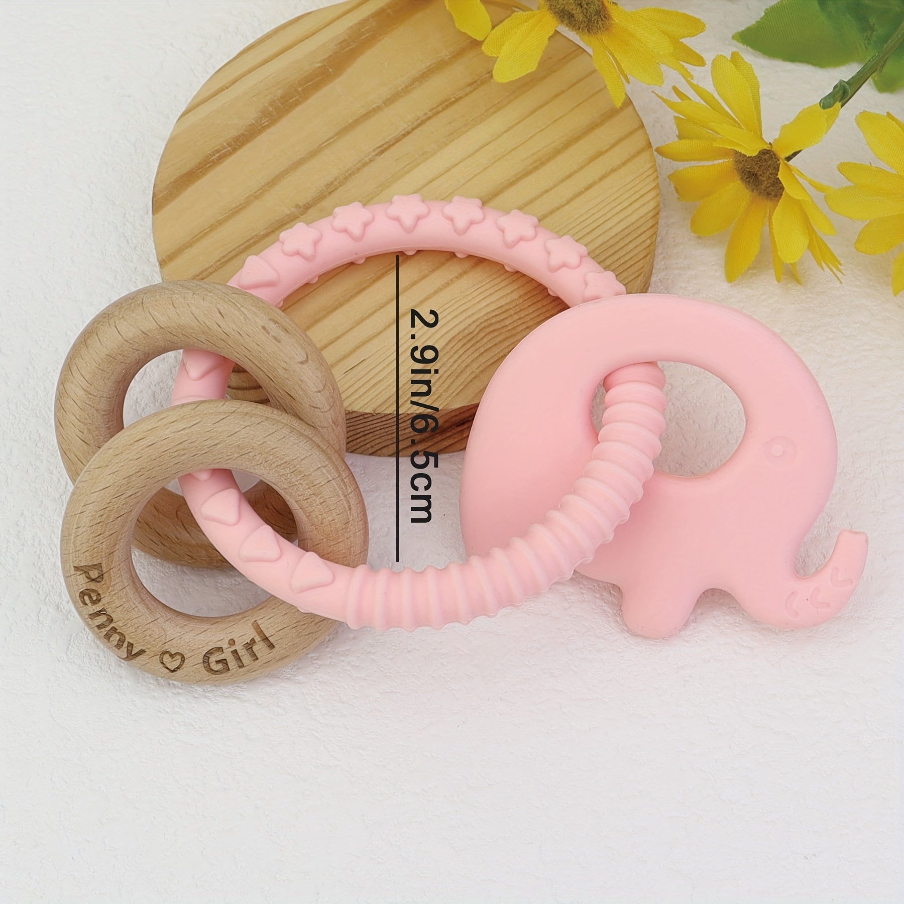 Personalized Baby Rattle Toy Animal for Kids Soft Handheld Gift