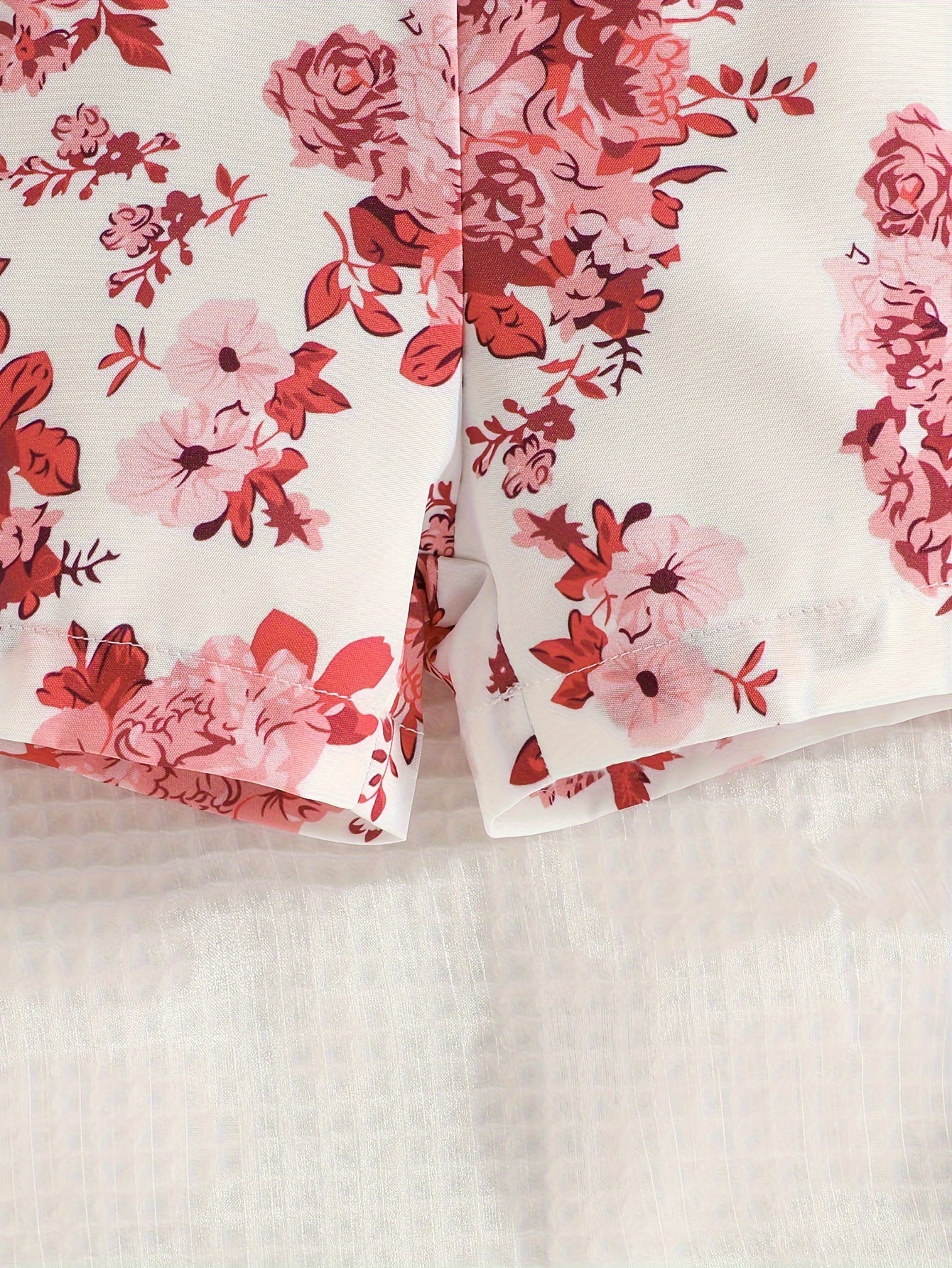 Pelele floral de un solo hombro para niña bebé con cinturón para salidas de verano