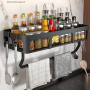 1-qismli saqlash tokchasi, uy uchun, teshiksiz turli xil narsalarni tartibga solish, oshxona va hammom uchun devorga o'rnatiladigan ko'p funksiyali ziravorlar ushlagichi, uy saqlash yechimlari va tashkilotchilar, zamonaviy uy aksessuarlar