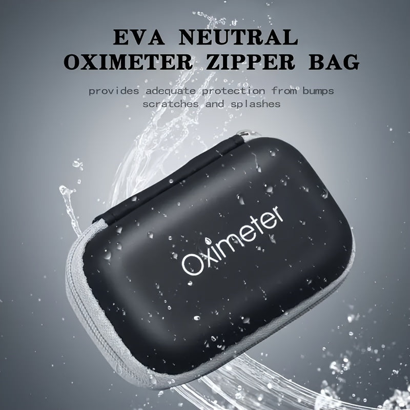 Oximeter Storage Case Black White Portable Zipper Organizer