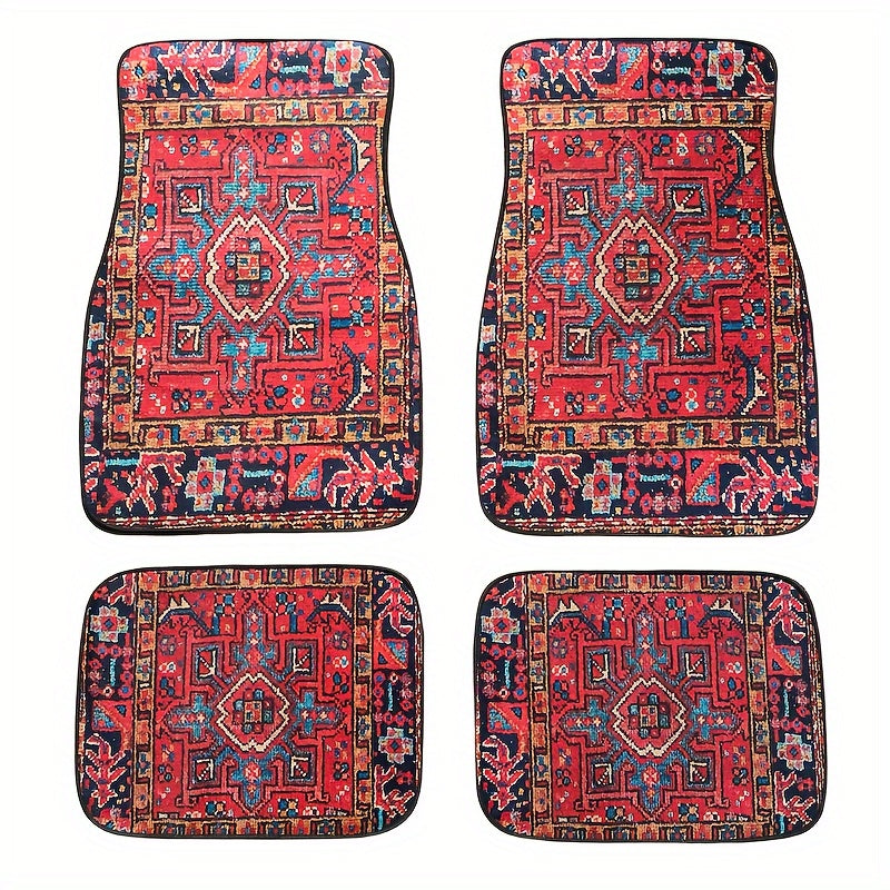 Universal Car Floor Mats Set Non-Slip Polyester Fiber All Seasons