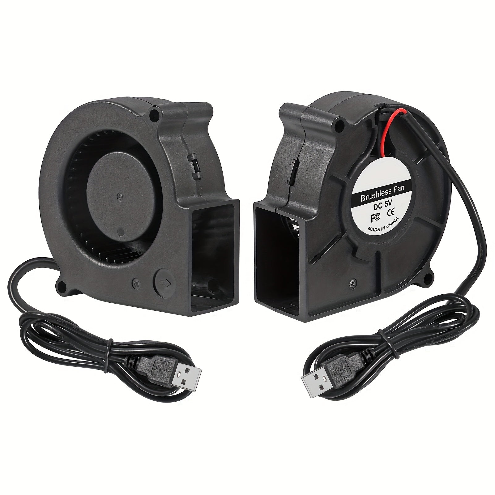 Ventilador compacto de enfriamiento USB 5V con motor sin escobillas y soporte de montaje