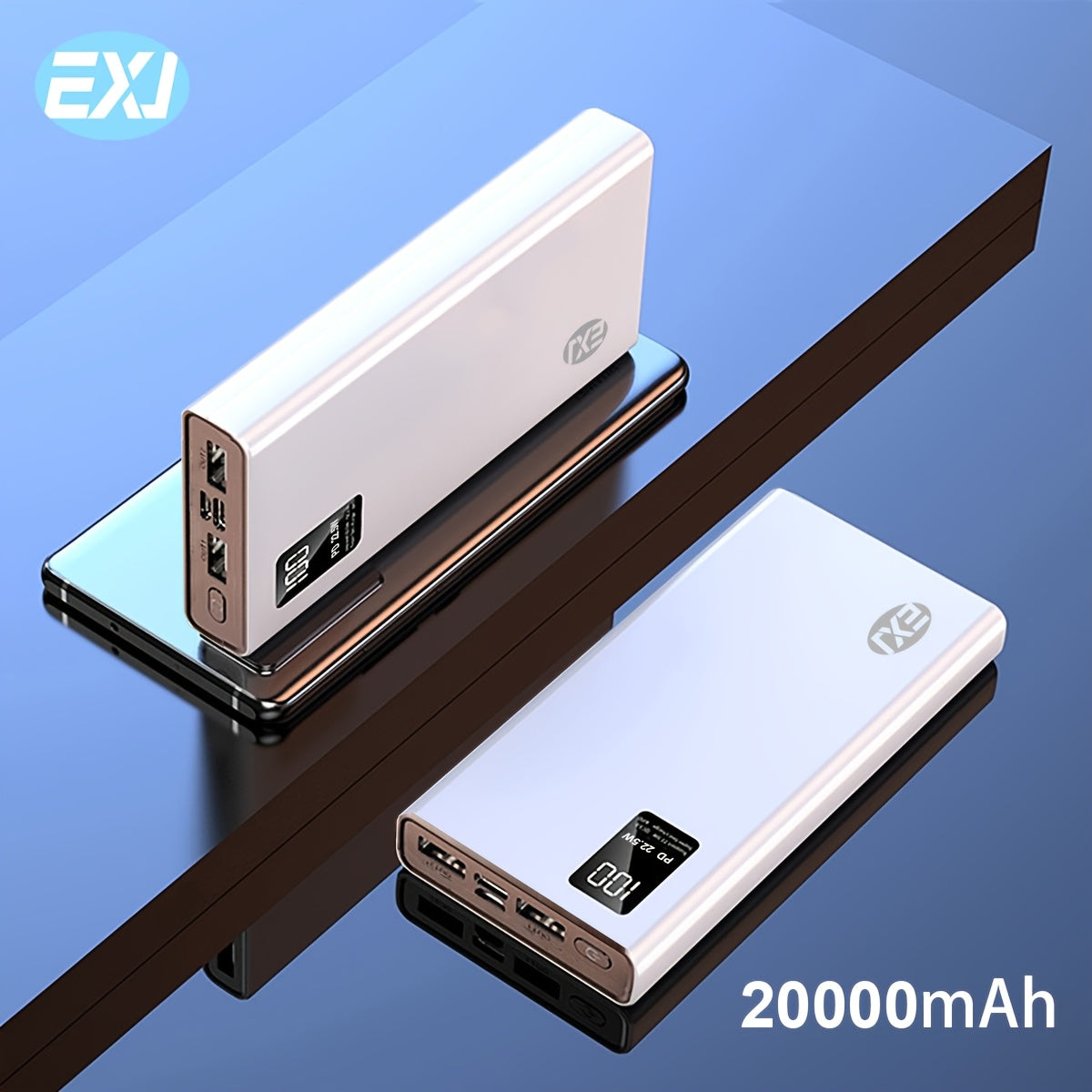 20000mAh Portable Power Bank with 22.5W Fast Charging, Dual USB-C QC PD, LED Display