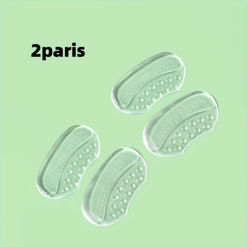 Women's Silicone Heel Cushion Inserts Transparent Anti-slip Shoe Pads