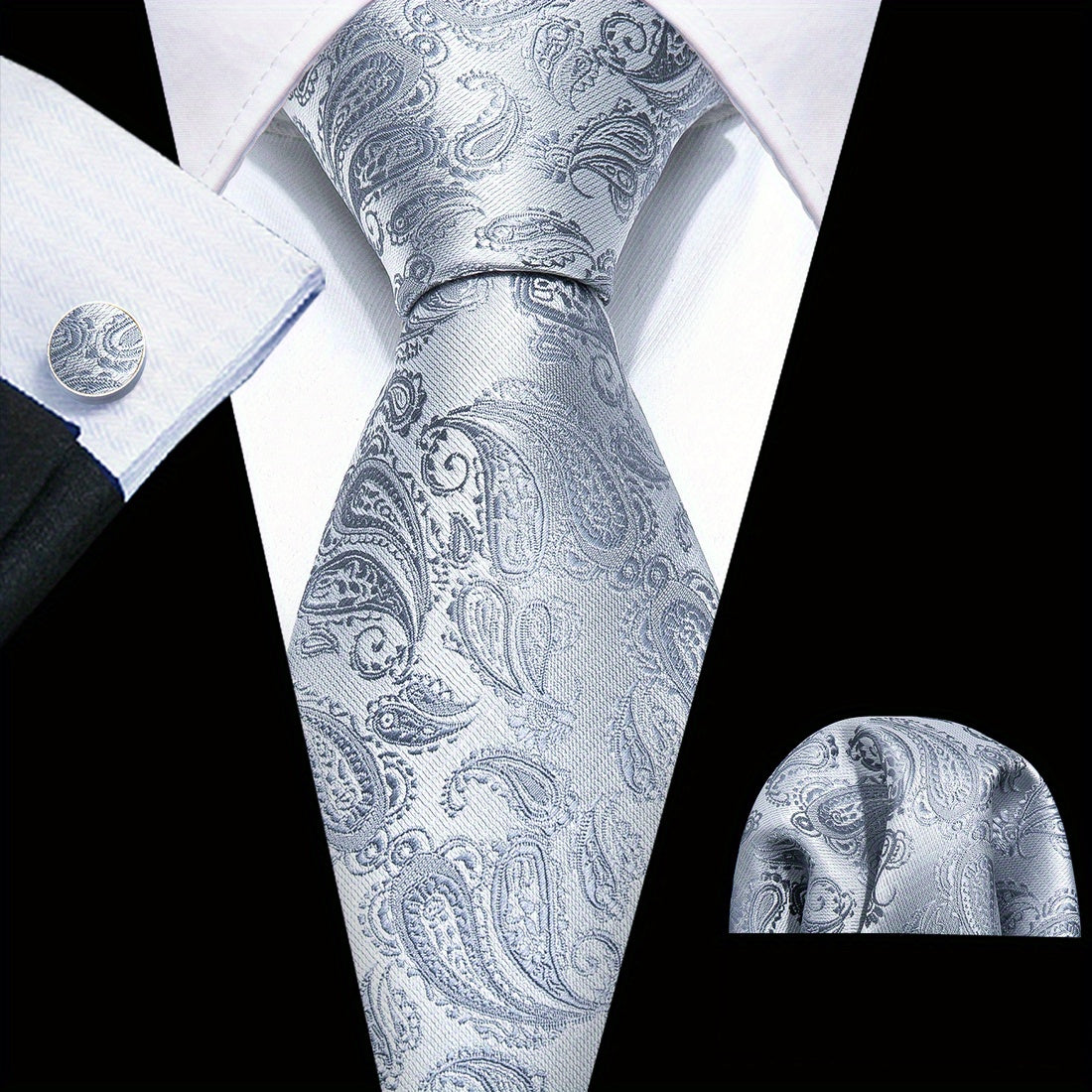 Men's Paisley Woven Necktie for Weddings and Formal Events