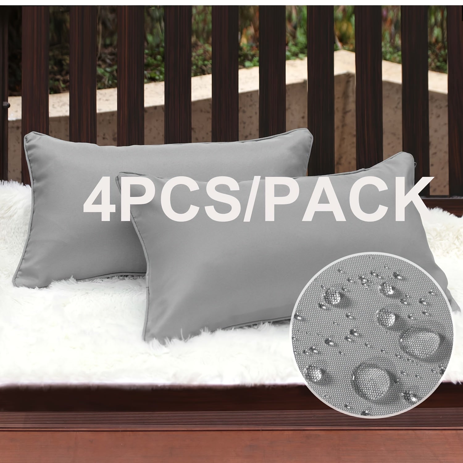 Outdoor Square Garden Cushion Cover for Patio Sofa Tent Decorative Throw Pillow Shell