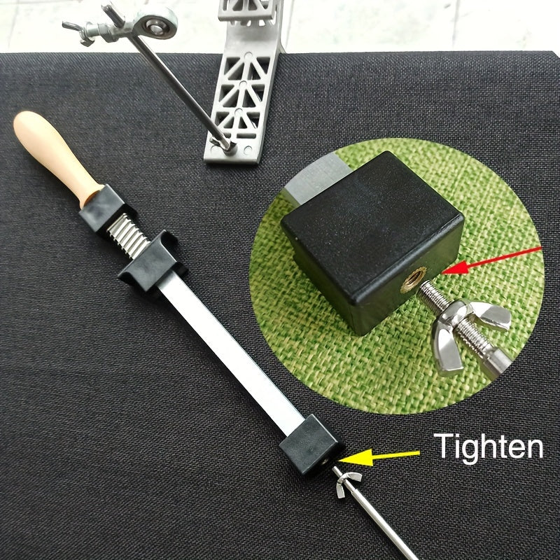  Piedra de afilado ajustable en ángulo con herramienta de afilado rápido de metal, mango portátil