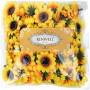 DIY nikoh bezaklari va sovgʻalar uchun sunʼiy sariq gulzor boshliqlar