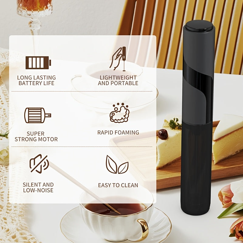 Electric Milk Frother for Lattes Cappuccinos and Hot Cocoa Battery-Powered Foam Maker