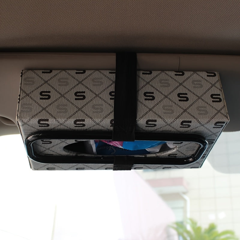 Car Tissue Storage Rack for Sun Visor and Backrest, Easy to Install, Travel Organizer