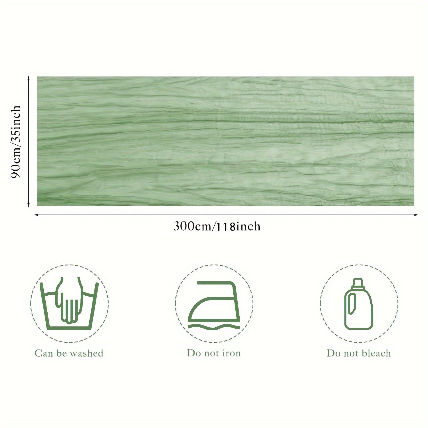 Boho Cheesecloth Table Runner Semi-Sheer Polyester for Special Occasions 1pc