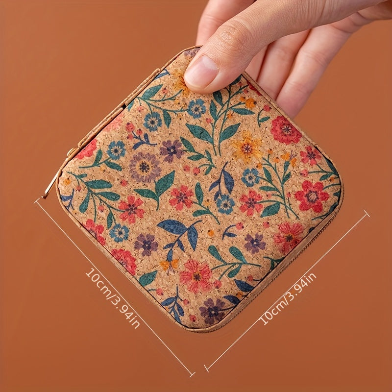 Антикварная шкатулка для ювелирных изделий для путешествий или хранения, премиум корковый материал, идеально подходит для подарка на День матери.