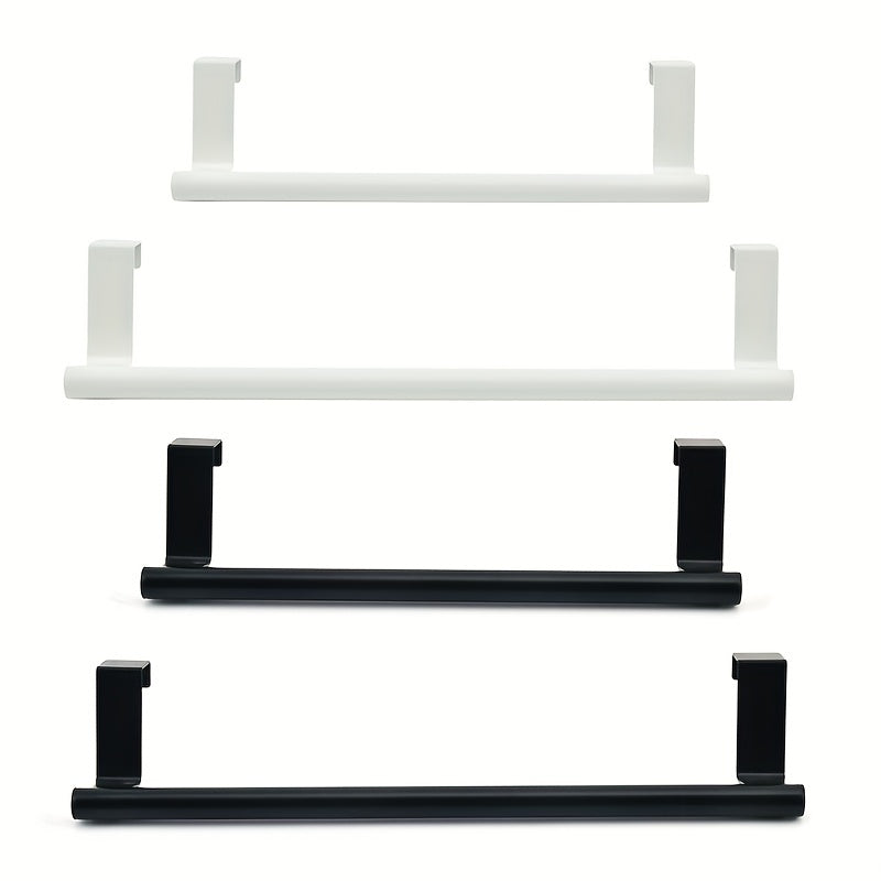 Barra de toalla de acero inoxidable para puertas y armarios de baño sin necesidad de perforar