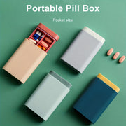 Universal Compact 6-Day Pill Organizer in Beige Gray Green Portable Travel