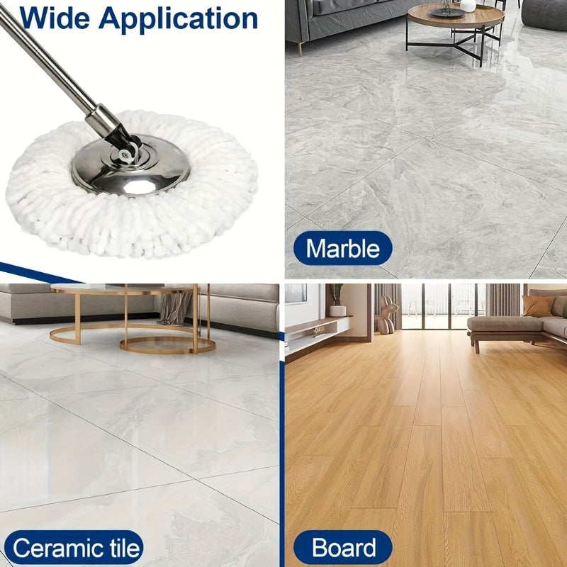 5 ta Spin Mop o'rnini bosuvchi boshlar to'plami, dumaloq standart o'lchamdagi mikrofiber to'ldiruvchilar, oson tozalanadigan Hurricane aylanuvchi mop bosh