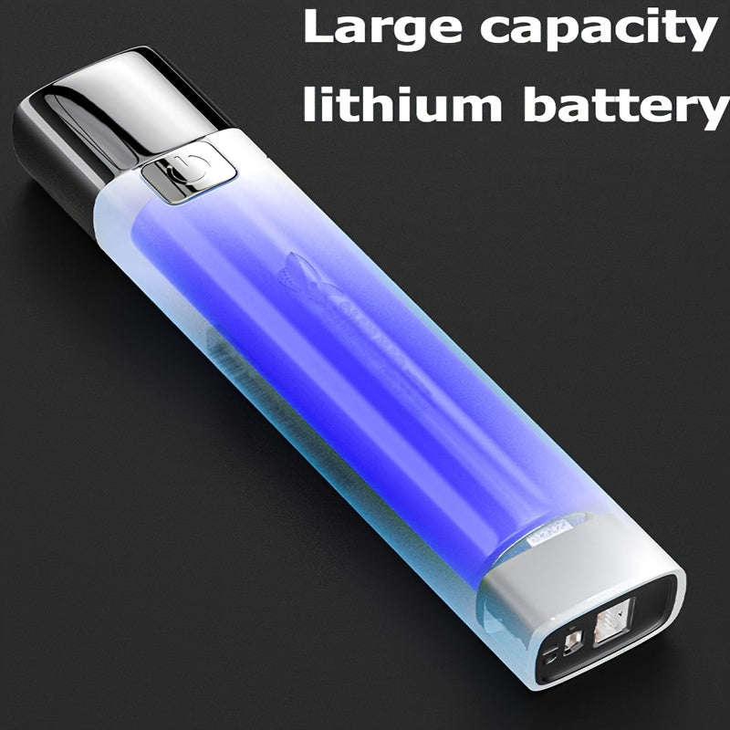 Linterna LED con banco de energía 150-350 lúmenes, batería de litio recargable, recargable por USB, para acampar y hacer senderismo al aire libre