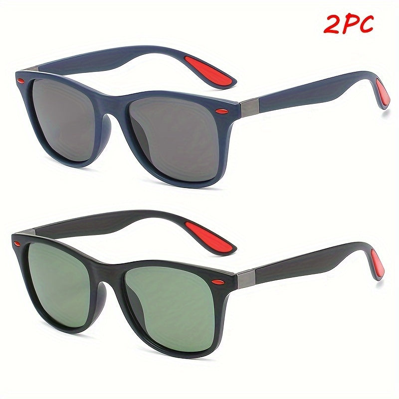 Polarized Square Lens Sunglasses for Men and Women Anti Glare Sun Shades for Driving Beach Travel