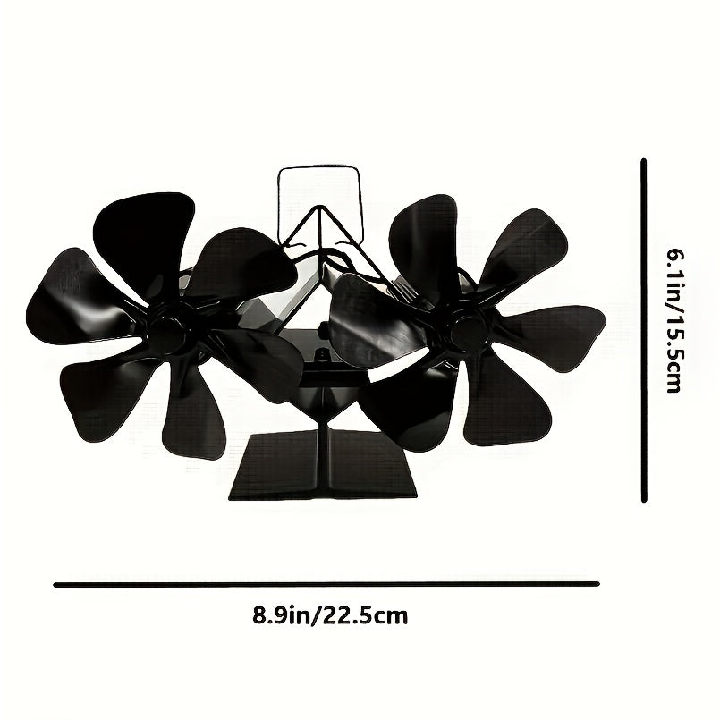4-Blade Heat Powered Stove Fan for Wood and Pellet Stoves Eco-Friendly High Performance