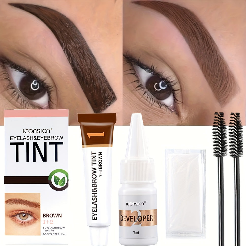 Набор для окрашивания бровей водостойкий полуперманентный для мужчин и женщин, естественный вид