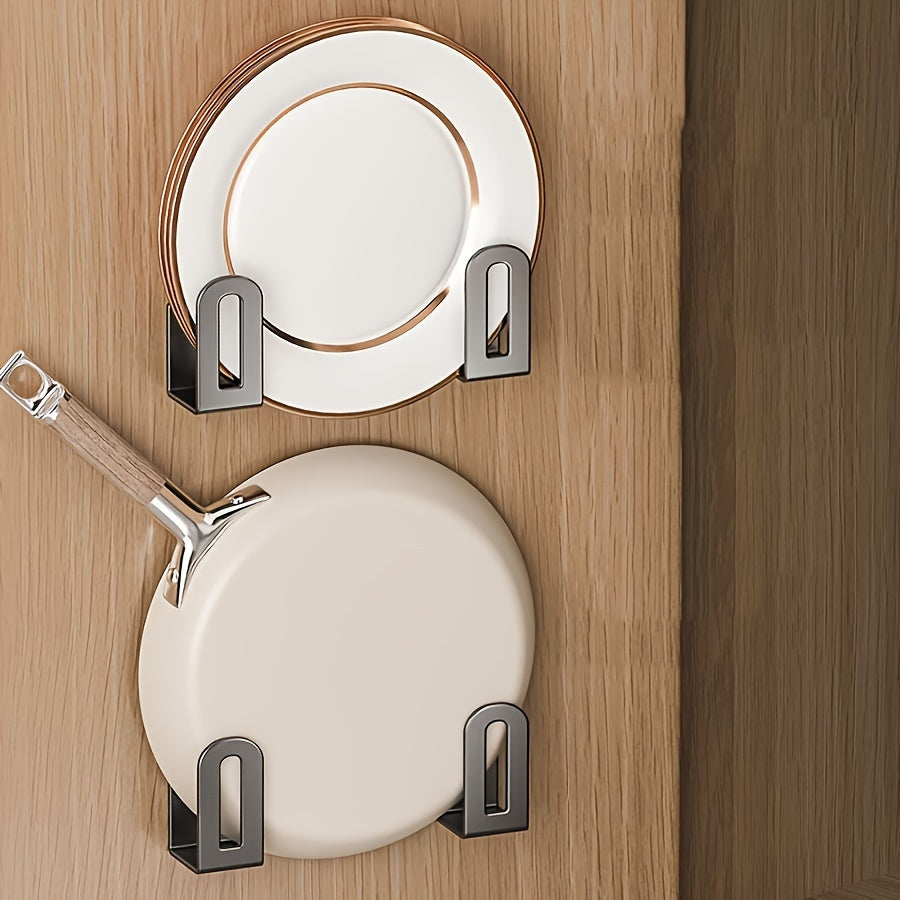 Wooden Wall-Mounted Hook Rack with Stainless Steel Hooks for Kitchen Bathroom Bedroom