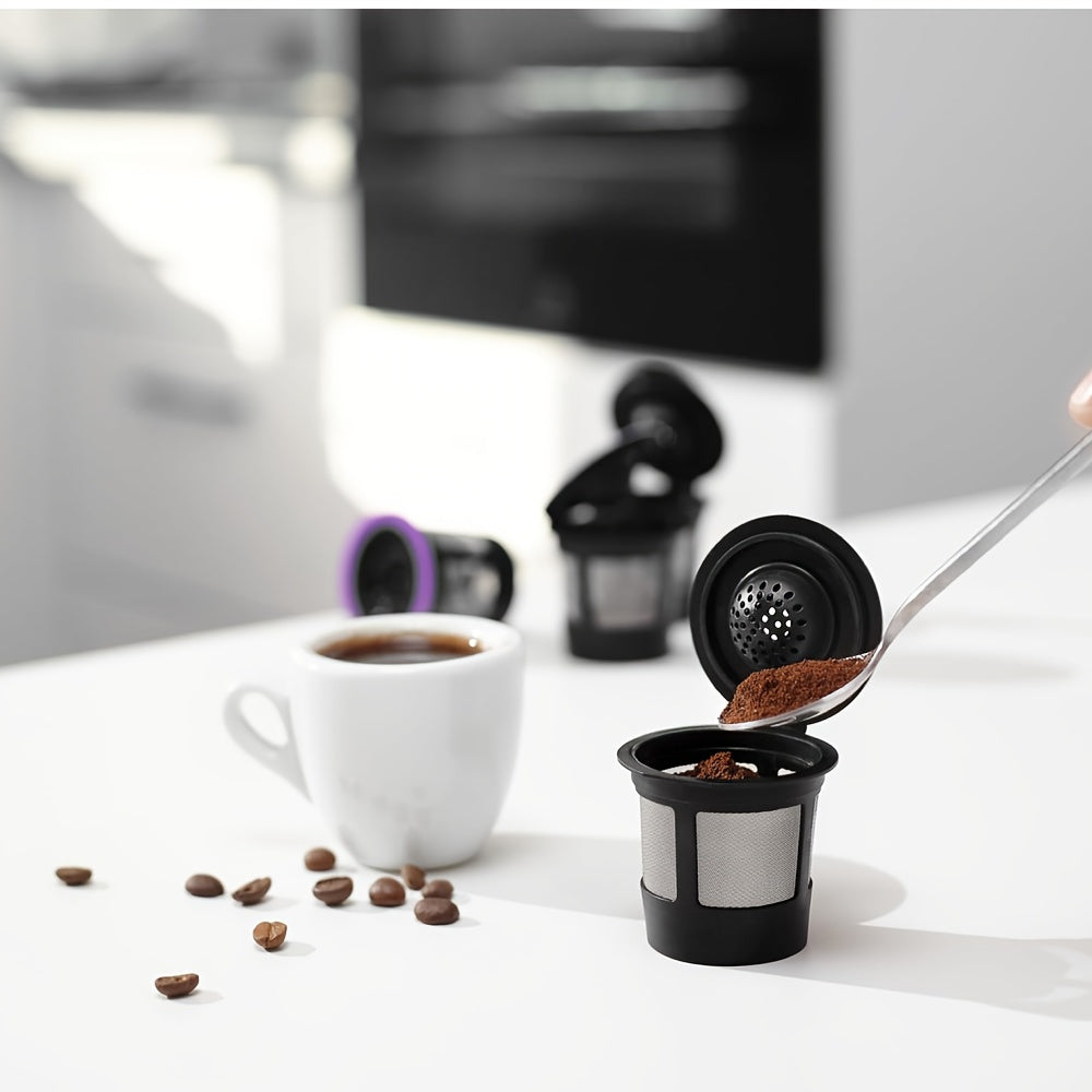 6pcs Reusable Coffee Pods with Filters Plastic Cups for Home and Office