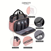Diaper Bag Waterproof Multi-Compartment Mommy Tote with Crossbody Strap for Travel