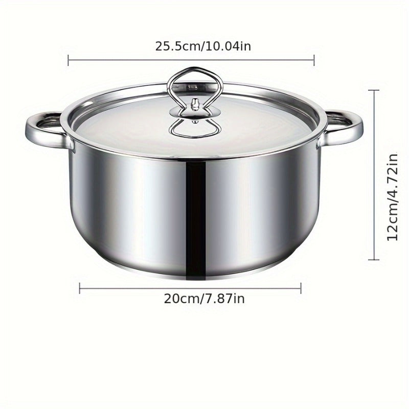 Stainless Steel Cookware Set 15 Pieces with Frying Pans and Sauce Pans for Kitchen and Restaurant