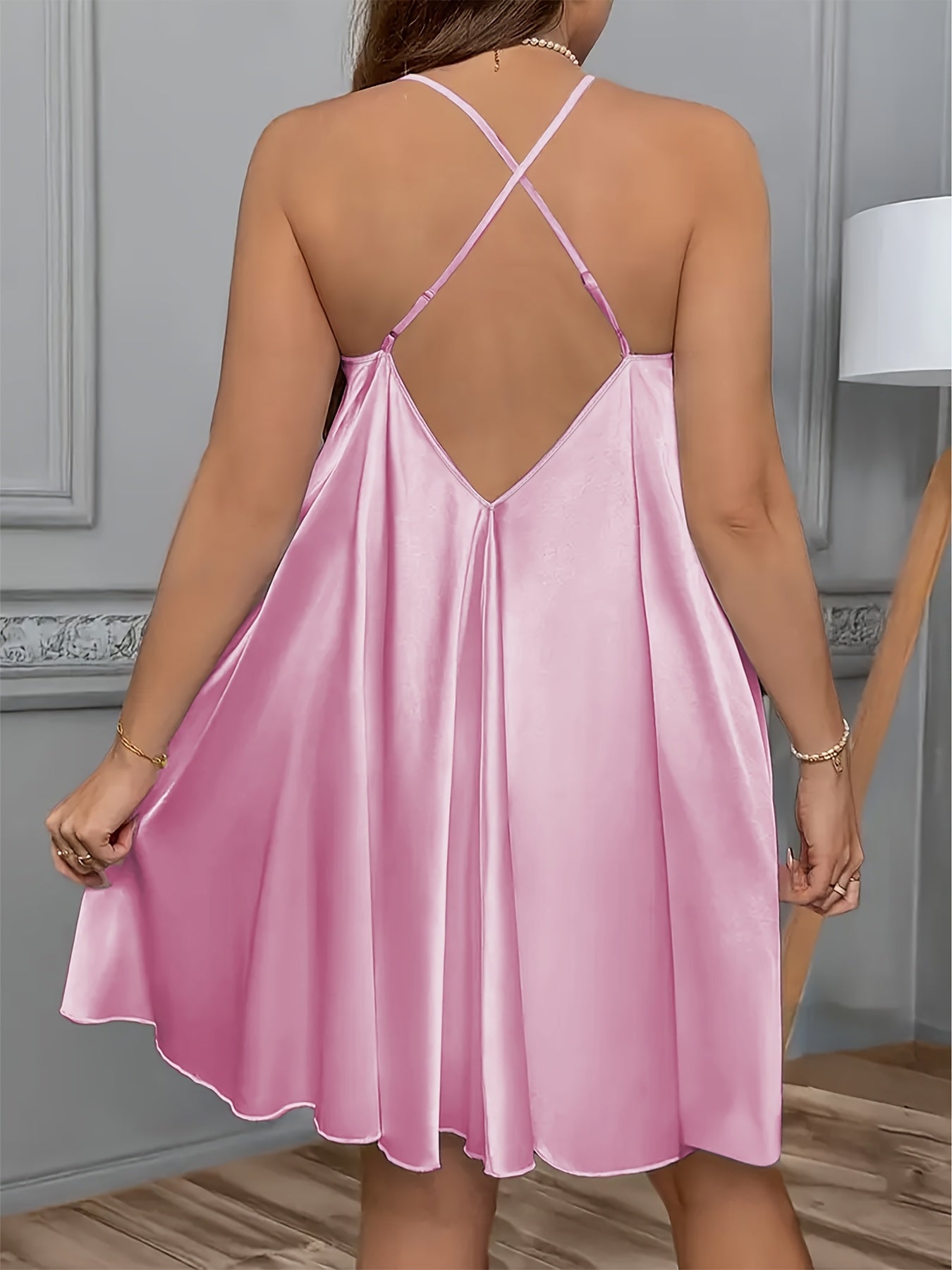 Women Solid Color Pajama Set Nightgown and Home Wear