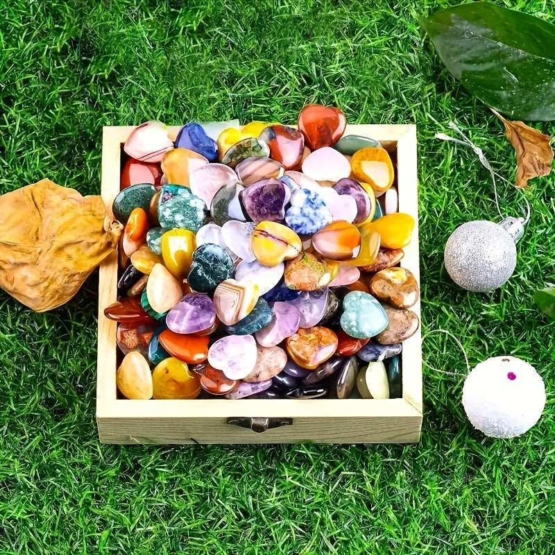 Heart Shaped Crystal Stones Set of 30 Assorted Styles for Gift Giving