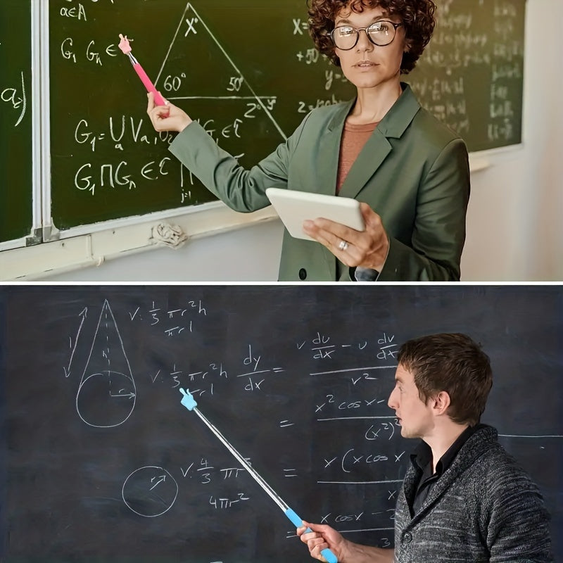 1 dona Telescopic O'qituvchi Ko'rsatgichi Boshlang'ich va Maktabgacha Ta'lim O'qituvchilari uchun, Turli Ranglarda Sinf Ta'minotlari.