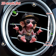 Cute Hip-Hop Monkey Car Vent Clip Freshener with Fragrance Pads