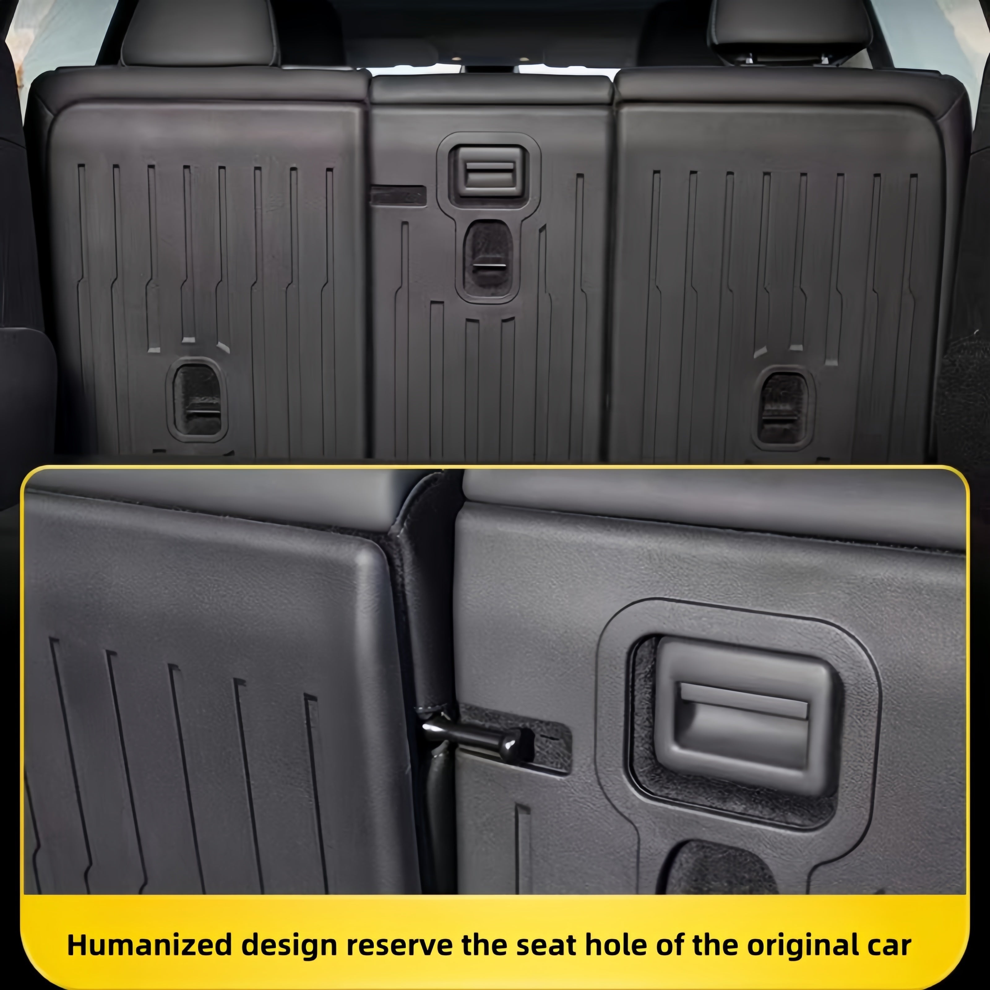 Rear Seat Back Protector Mat TPE for Vehicle Cushion Cover Scratch-Resistant