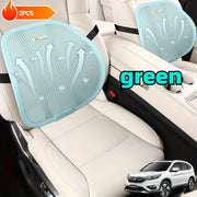 2Pcs Car Lumbar Support Cushions Breathable Comfort for All Seasons