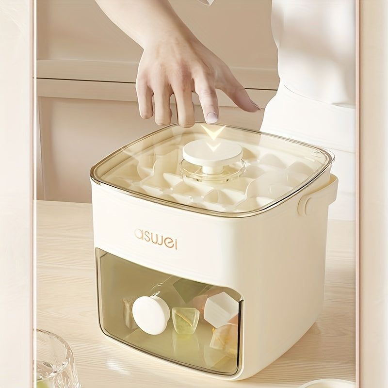 Hacedor de cubitos de hielo con 48 celdas, plástico de grado alimentario, libre de silicona, para almacenamiento en congelador