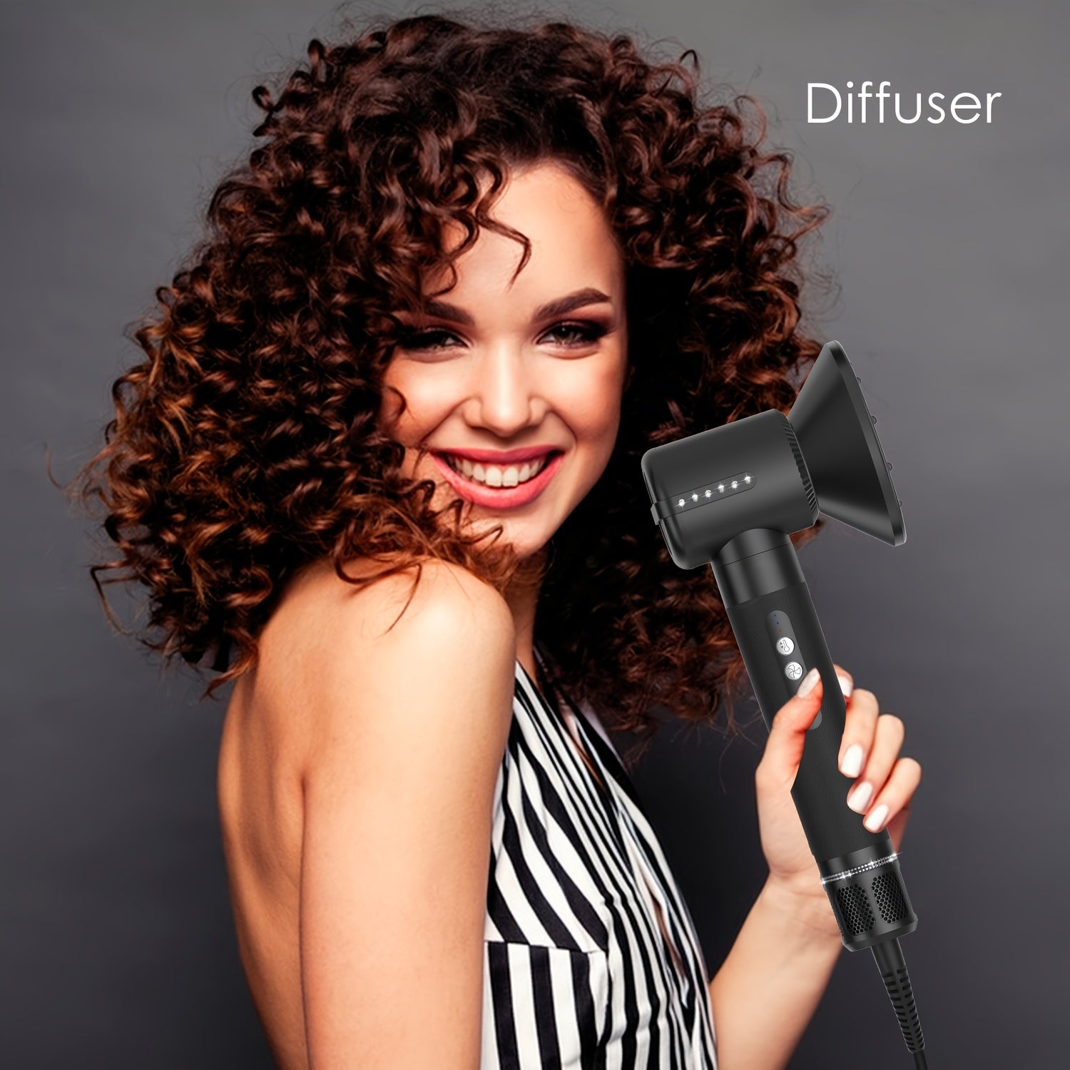7-In-1 Hot Air Hair Dryer Brush with Negative Ion Ceramic for Frizz Control
