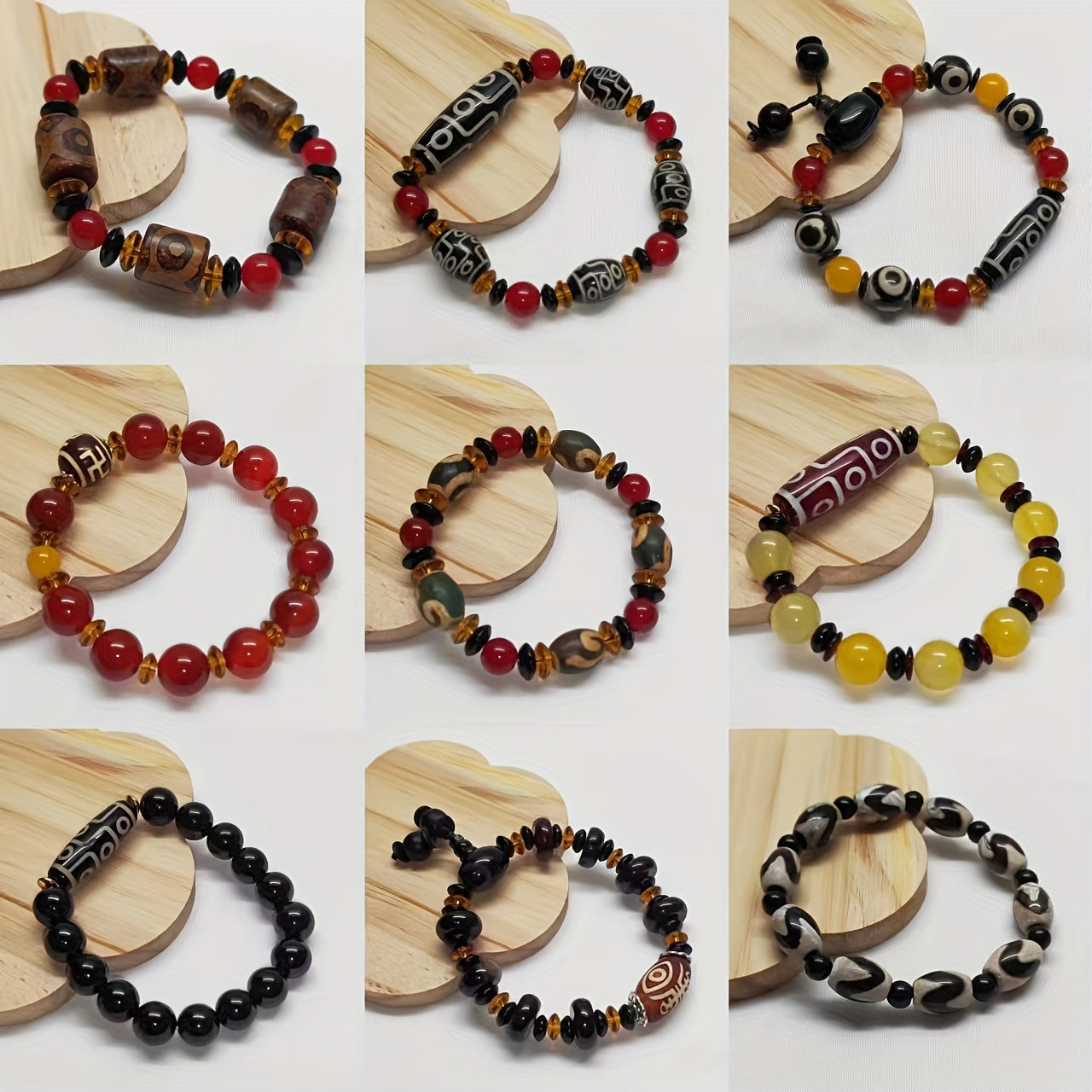 Embrace Tibetan heritage with our genuine Tibetan agate bead bracelet - showcasing ethnic style, serving as a lucky charm and offering spiritual protection. An ideal gift for any occasion, this national style accessory is perfect for all seasons.