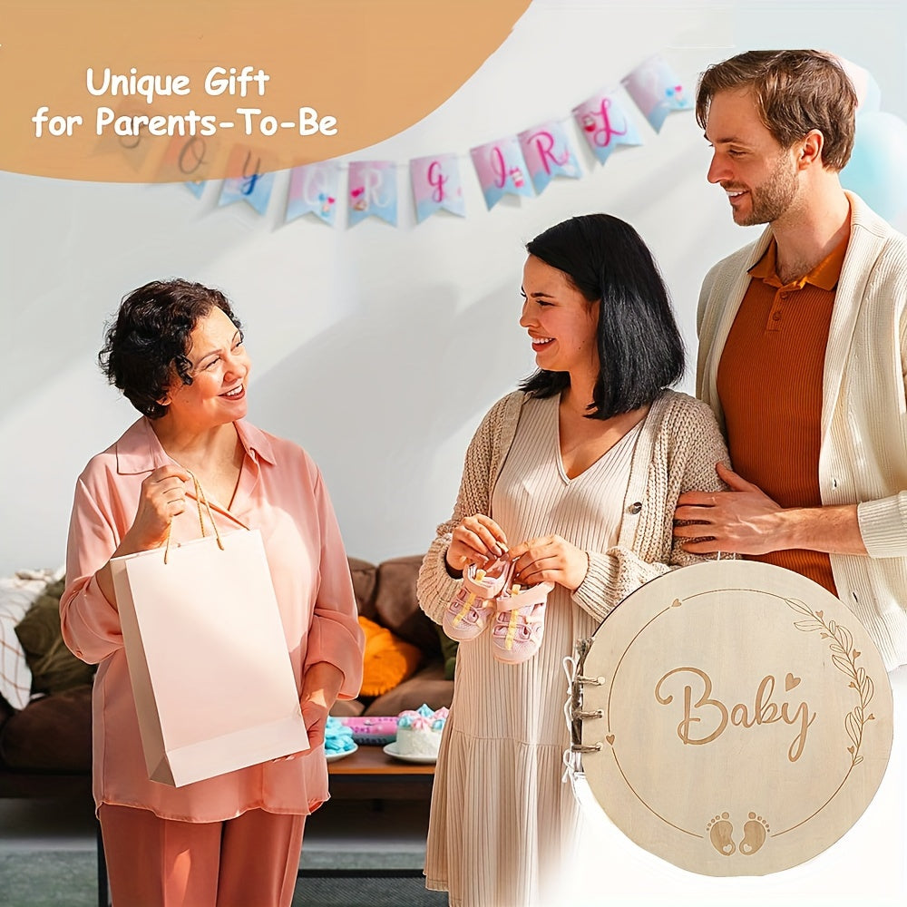 Libro de visitas de madera para ducha, recuerdo, decoración para el hogar, para el Día de la Madre y días festivos