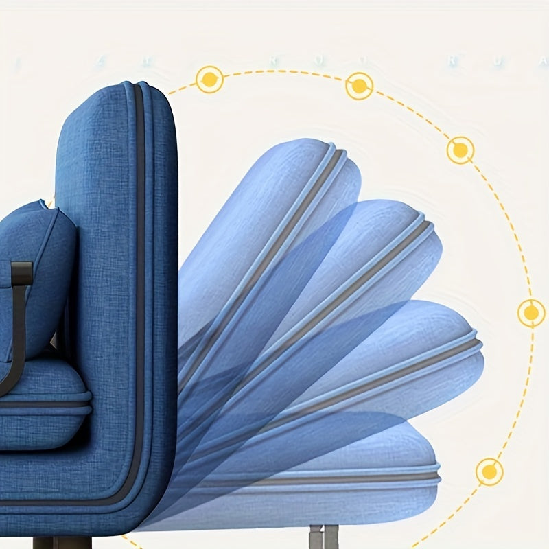 3-in-1 Convertible Sofa Bed with Memory Foam and Stainless Steel Frame for Office Naps in Grey or Blue