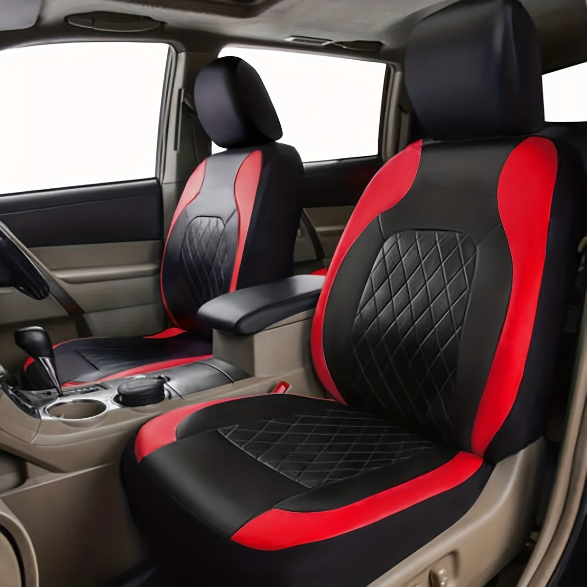 Luxury Quilted PU Leather Car Seat Covers for 5-Seater Vehicles