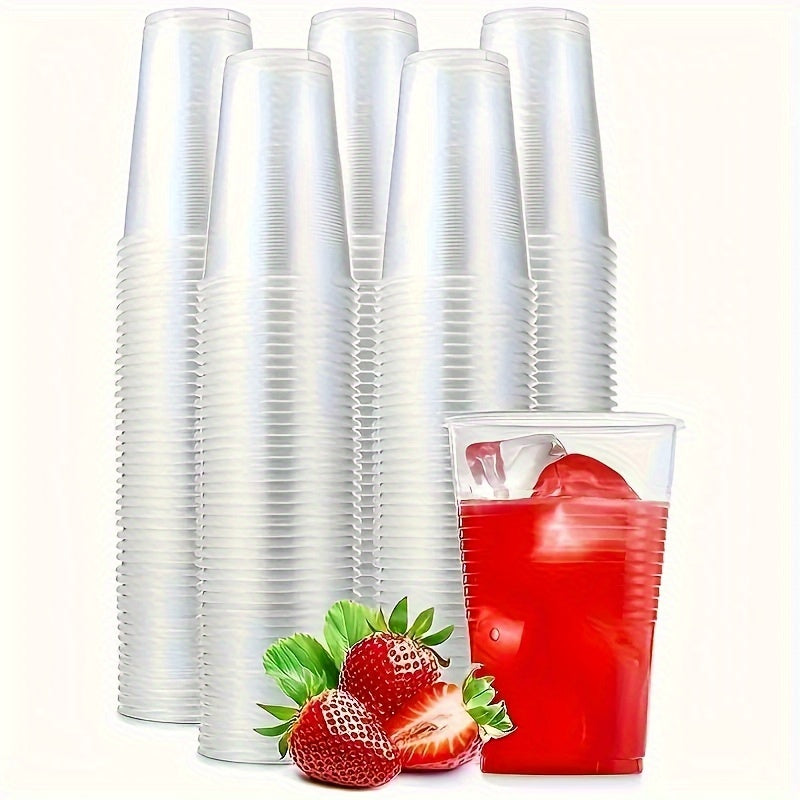 Pack of 50 Clear Disposable Plastic Water Cups for Travel Parties and Picnics