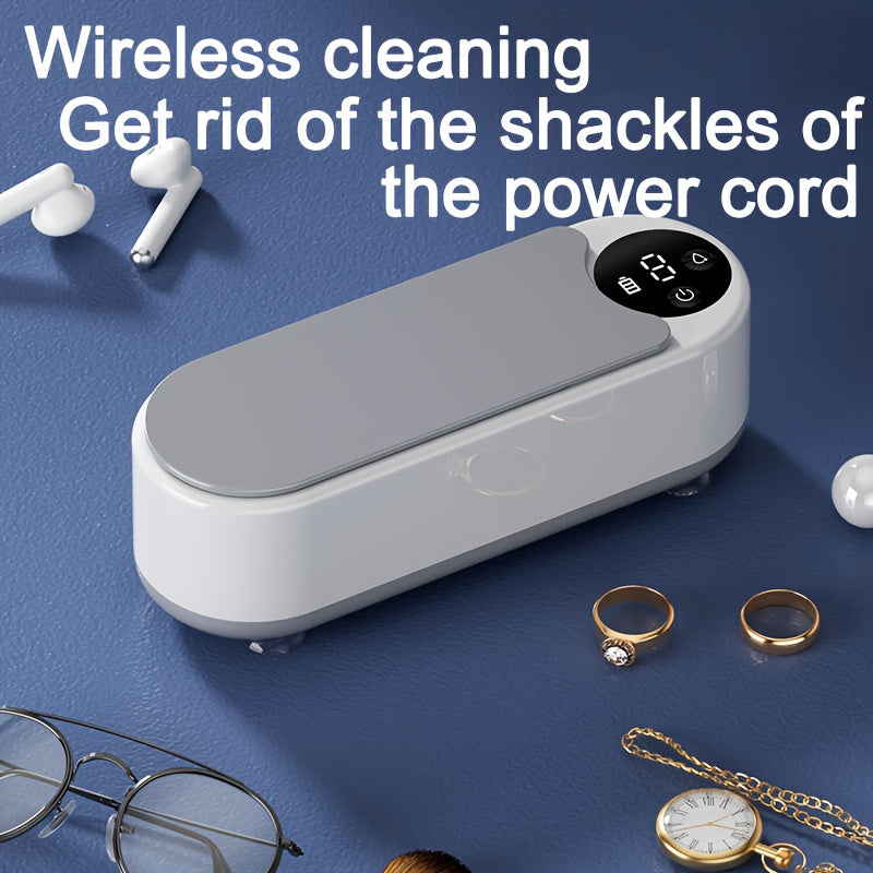 Portable Jewelry Cleaner USB Rechargeable Deep Vibration for Glasses Dentures and Watches