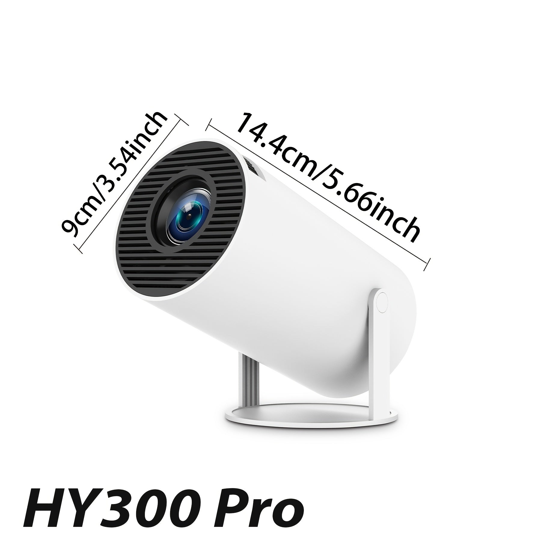 Uy kinoteatri uchun portativ 4K HD film proyektori, kalitlikni tuzatish bilan, ikki tomonlama WiFi