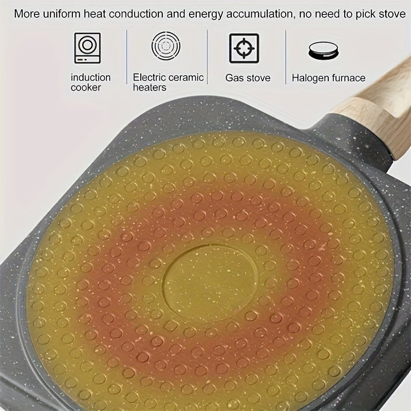 Ko'p funksiyali yopishqoq panjara, 4 bo'lakli - Dumpling, burger va nonushta taomlarini tayyorlash uchun ideal | Induksion plitalar bilan mos keladi